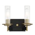 Baldwin Park 11 In. 2 Lights Vanity Light Black & brass Finish Online