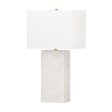 Seismic Table Lamp Banswara Marble with Patina Brass Accents Hot on Sale