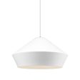 Brummel Grande 20 in. Pendant Light Nickel White Finish Online Sale