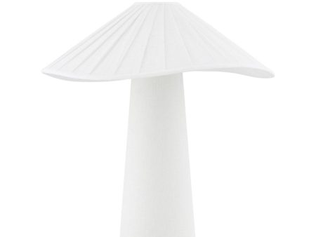 Chanterelle Table Lamp Natural Linen with Patina Brass Accents For Discount