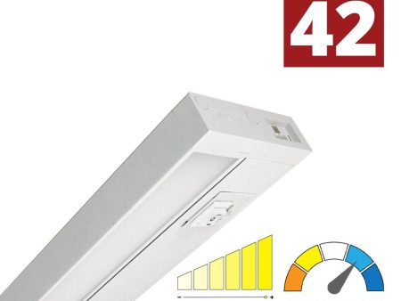 LEDUR 42in. Edge-Lit Under Cabinet LED Light, 275|475 Lm, Selectable 2700K to 5000K, 120V on Sale