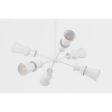 FLORENCE 6 lights Chandelier White finish Fashion