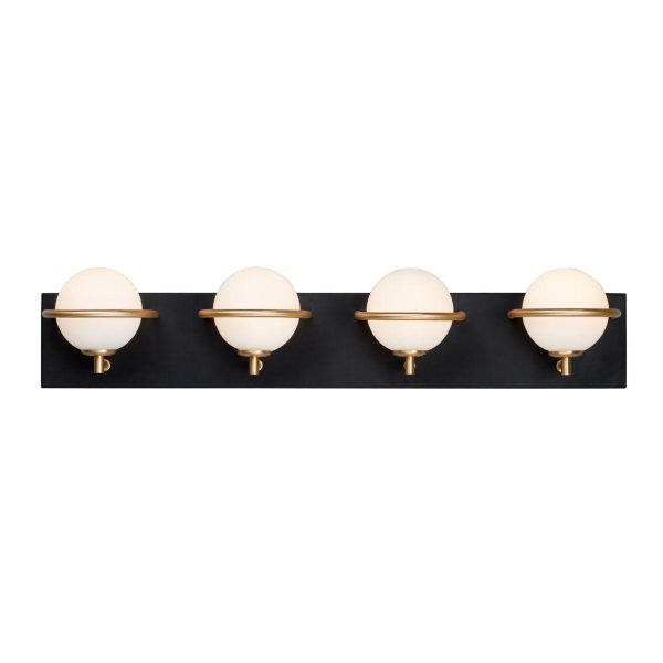 Revolve 27 in. 4 Lights LED Vanity Light Gold Finish Online now