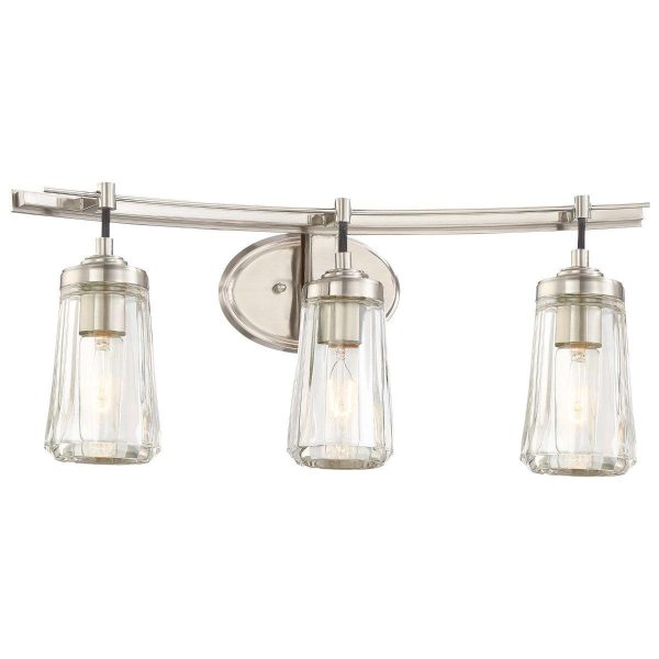 Poleis 24 in. 3 Lights Vanity Light Brushed Nickel finish For Cheap