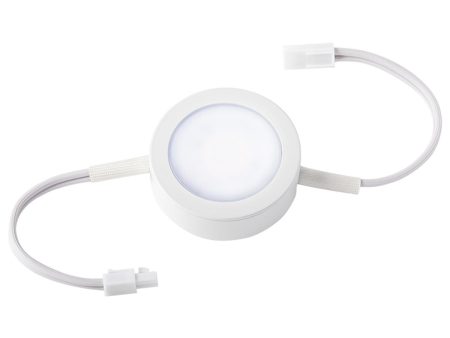 3  LED Puck Light with Double Wire, 27K|30K|35K, 120V, White Fashion