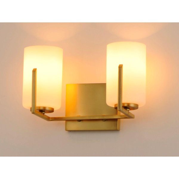 Dart 13 in. 2 Lights Vanity Light Satin Brass Finish Cheap