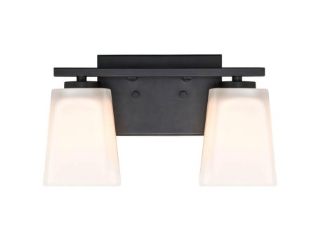 13 in. 2 Lights Vanity Light Black finish Discount