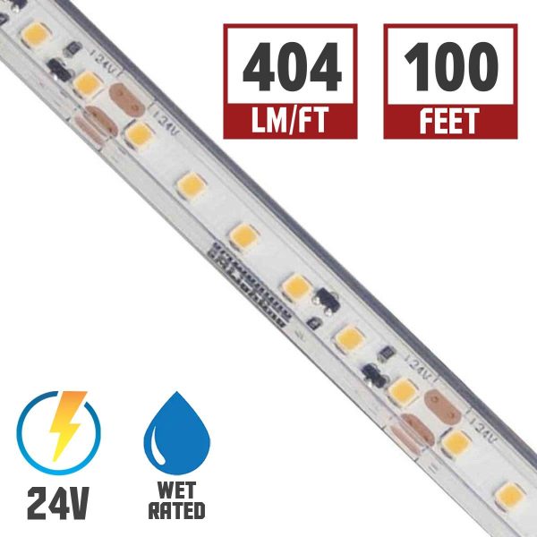 LTR-P Pro Wet Location LED Tape Light, 100ft Reel, 2700K, 404 Lumens per Ft, 5.8 watts per Ft, 24V Online Sale