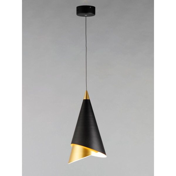 Mermaid 10 in. LED Pendant Light Black finish Online Sale