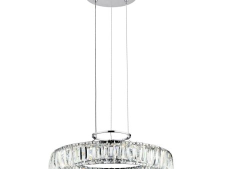 Annette 18 In. LED Pendant Light Chrome Finish Online Hot Sale