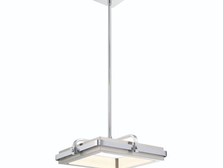 Annilo 15 in. LED Pendant Light Chrome Finish Online now