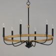 Franklin 29 in. 6 Lights Chandelier Black Finish Discount