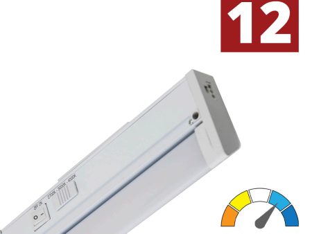 12 Inch Under Cabinet LED Light with Tilting Lens, 600 Lumens, Selectable CCT, 120V Sale