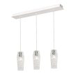 Candace 36 in. 3 Lights Pendant Light Satin Nickel Finish Clear Shade For Cheap