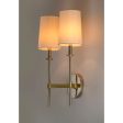 Uptown 13 in. 2 Lights Vanity Light Polished Nickel & Satin Brass Finish Online Hot Sale