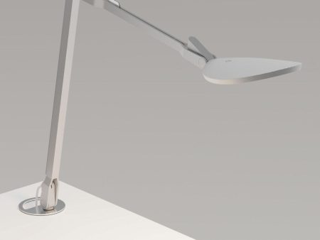 Splitty Reach Pro Silver Contemporary LED Desk Lamp with Grommet Mount and USB Port Online