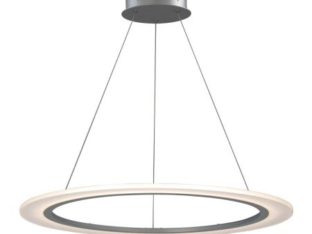 Saturn II 32 in. LED Pendant Light Silver finish Online Sale