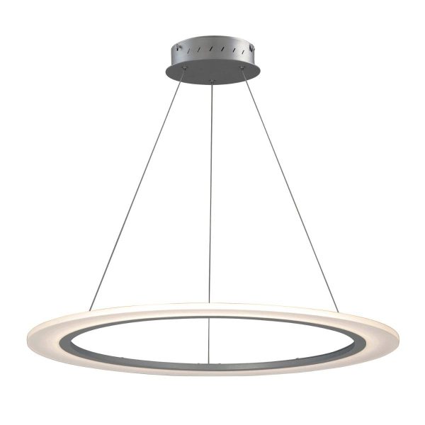 Saturn II 32 in. LED Pendant Light Silver finish Online Sale