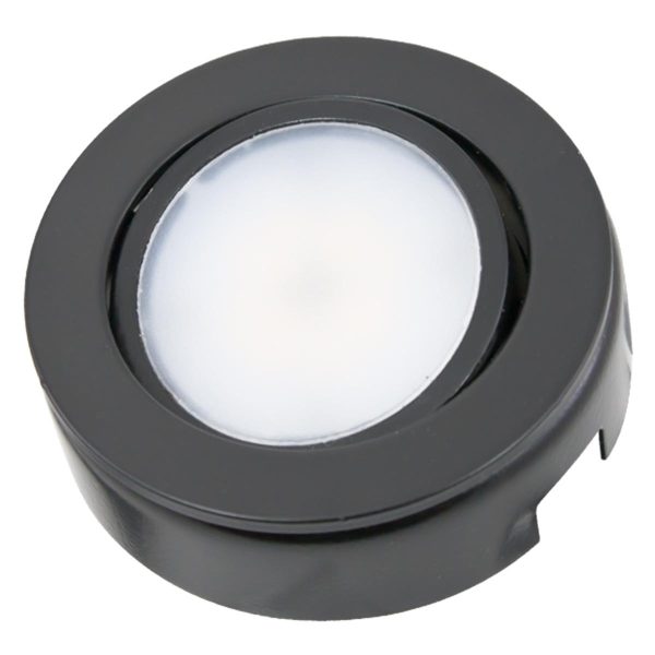 MVP In-Line LED Puck Light, 2700K, 200 Lumens, 120V, Black Sale