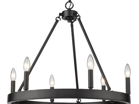 Alastair 6 lights 24 in. Chandelier Black finish Online