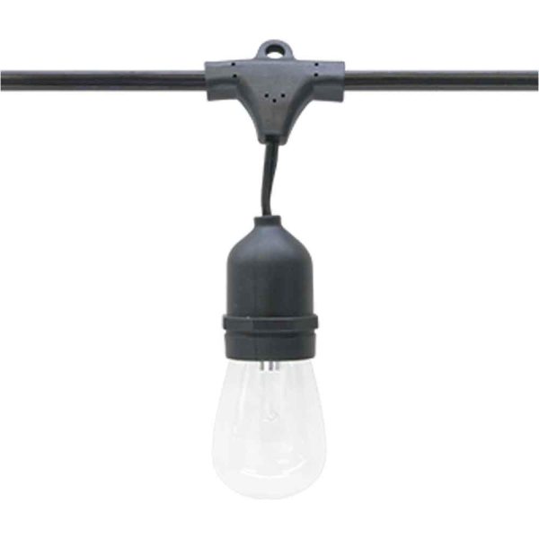 Commercial Grade LED String light, 48 Feet, 24 sockets, Suspended, E26 Medium Base Online