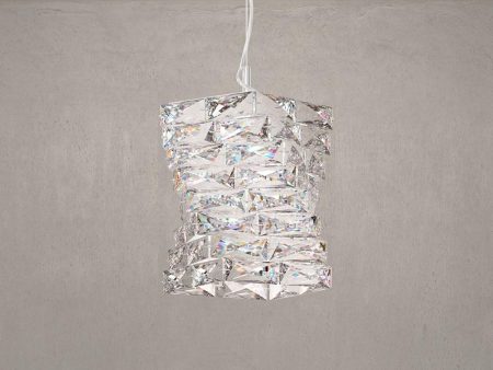 Glissando LED 9 inch Stainless Steel Pendant Light with Crystals from Swarovski Supply