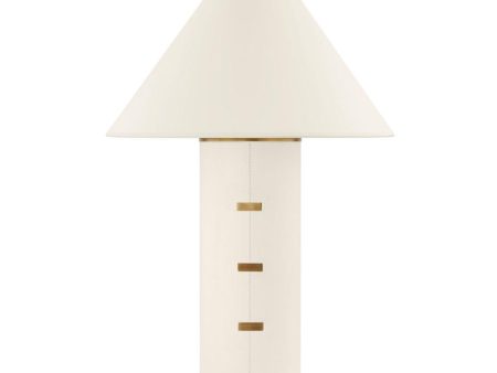 Bond 26 inches Table Lamp Parchment Wrapped Body with Patina Brass Accents Fashion