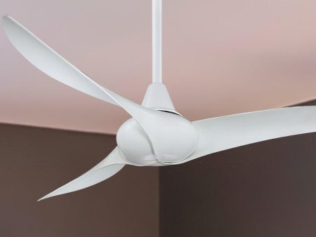 Wave 52  White Indoor Ceiling Fan with Remote For Discount