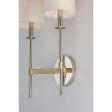 Uptown 13 in. 2 Lights Vanity Light Polished Nickel & Satin Brass Finish Online Hot Sale