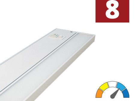 TunableTask 8  Adjustable Kelvin LED Under Cabinet Light, 430 Lm, 2700K to 5000K, 120V, White Sale