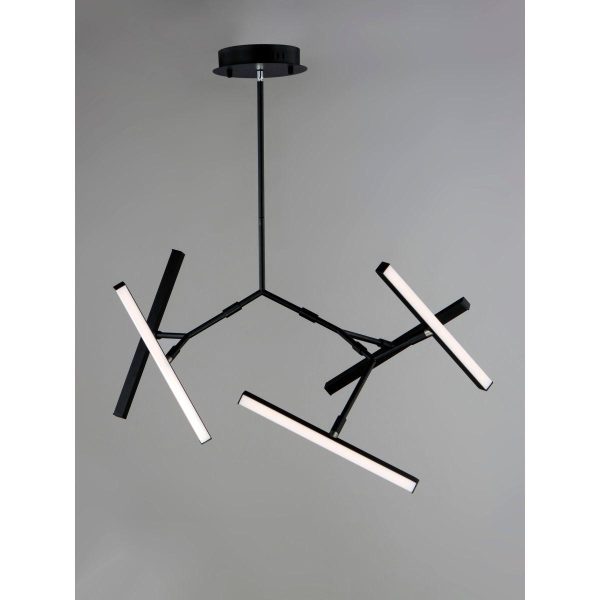 Robotica 27 in. 5 Lights LED Pendant Light Black Finish Online Hot Sale