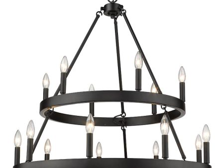 Alastair 15 lights 32 in. Chandelier Black finish Cheap