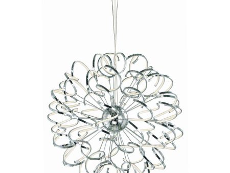 Chaos 40 in. LED Pendant Light Chrome Finish Hot on Sale