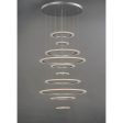 Saturn II 30 in. 10 Lights LED Pendant Light Silver Finish Cheap