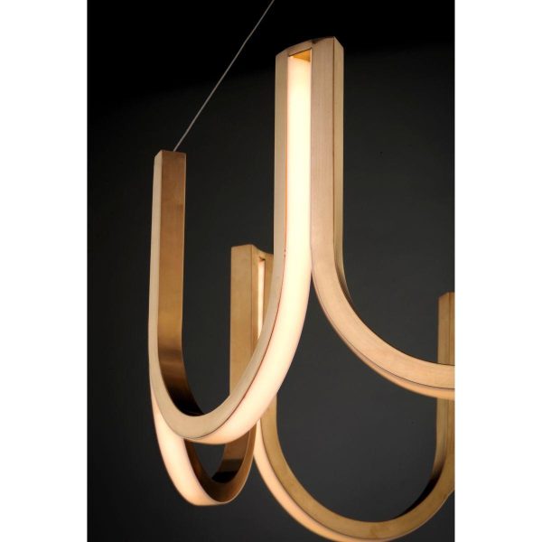 You 26 in. LED Pendant Light Gold finish Supply