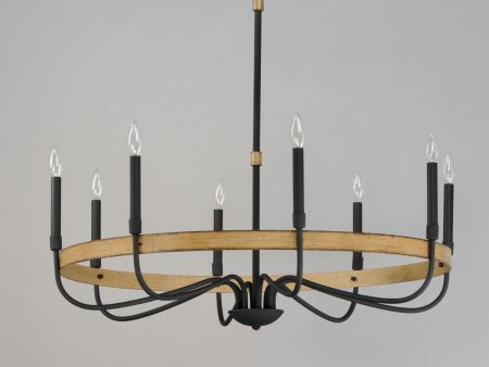 Franklin 36 in. 8 Lights Chandelier Black Finish Online Hot Sale