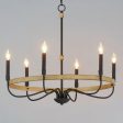 Franklin 29 in. 6 Lights Chandelier Black Finish Discount