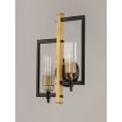 Flambeau 13 in. 2 Lights Vanity Light Black Finish Fashion