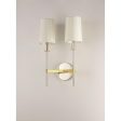 Uptown 13 in. 2 Lights Vanity Light Polished Nickel & Satin Brass Finish Online Hot Sale