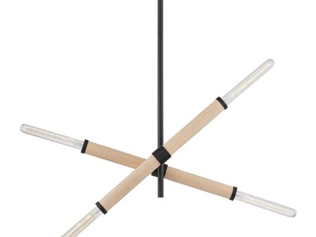 Cruiz 4 Lights Chandelier Black finish For Cheap