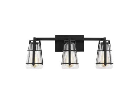 Adelaide 24 in. 3 lights Vanity Light Black Finish For Discount