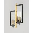 Flambeau 18 in. 2 Lights Vanity Light Antique Brass & Black Finish For Cheap