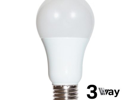 3-Way A19 LED Bulb, 3W|9W|12W, 1200 Lumens, 5000K, E26 Medium Base, Frosted Finish Online