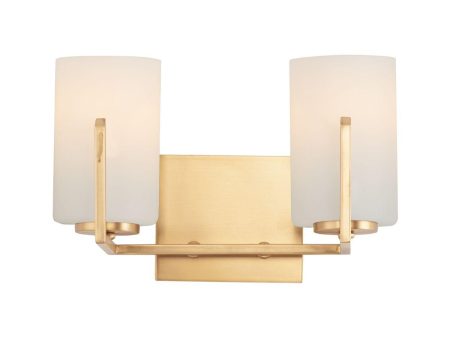 Dart 13 in. 2 Lights Vanity Light Satin Brass Finish Cheap