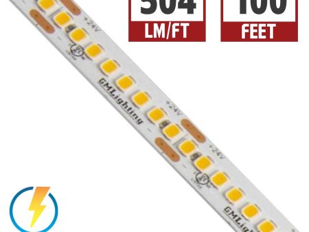 LTR-S Spec LED Strip Light, 100ft Reel, 4000K, 504 Lumens per Ft, 5.8 watts per Ft, 24V For Sale