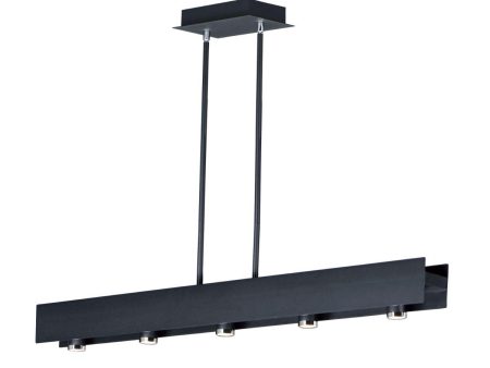 Beam 44 in. 5 Lights LED Pendant Light Black finish Discount