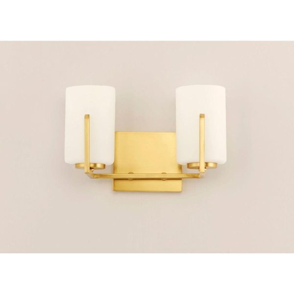 Dart 13 in. 2 Lights Vanity Light Satin Brass Finish Cheap