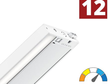 6U 12in.  LED Under Cabinet Light, 2700K|3000K, 400 Lumens, 120V, White Cheap