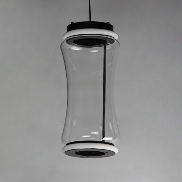 Syndicate 9 in. 2 Lights LED Pendant Light Black Finish For Cheap