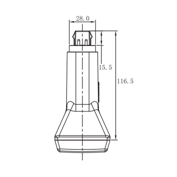 4 Pin PL LED Bulb, 10W, 1150lm, 30K|35K|40K, Vertical, 26W CFL Equal, G24q Base, Electronic Ballast For Discount